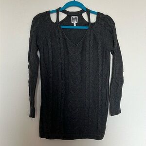 Nordstrom BP Free Press Cold Shoulder Sweater - Dark Grey